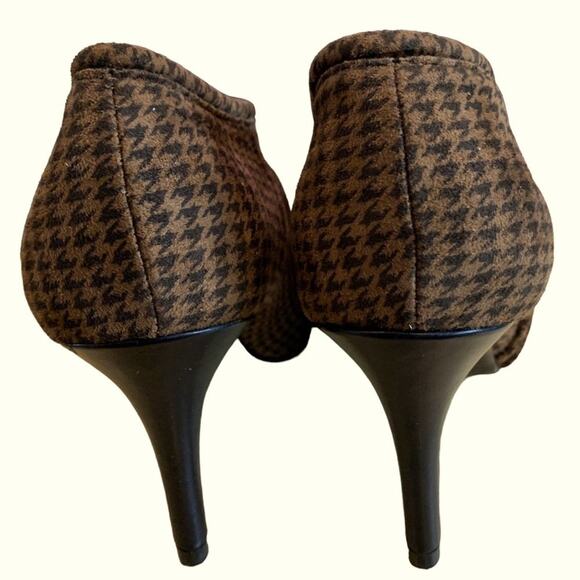 IMPO plaid brown and black booties zip zip. 3.5” heels size  10 - Picture 6 of 13